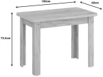 Τραπέζι Celeste pakoworld μελαμίνης σε oak απόχρωση 100x60x73.5εκ