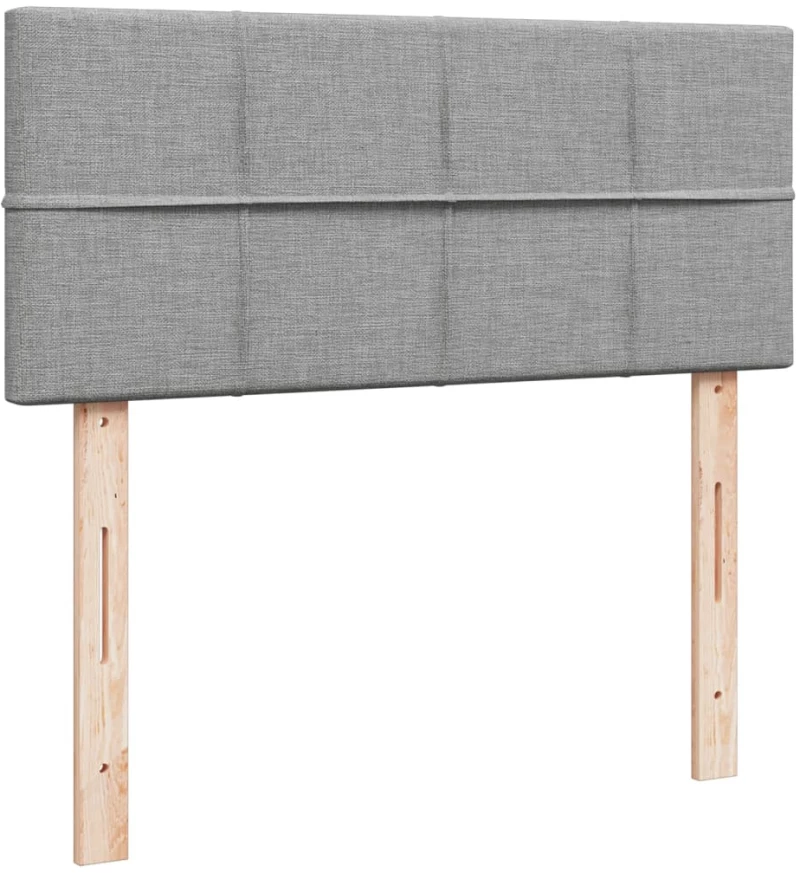 vidaXL Κρεβάτι Boxspring με Στρώμα Ανοιχτό Γκρι 120x190 εκ. Υφασμάτινο