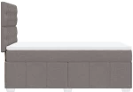 vidaXL Κρεβάτι Boxspring με Στρώμα Taupe 100 x 200 εκ. Υφασμάτινο