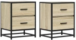 vidaXL Κομοδίνα 2 τεμ. Sonoma Δρυς 40x31x50 εκ. από Επεξεργασμένο Ξύλο