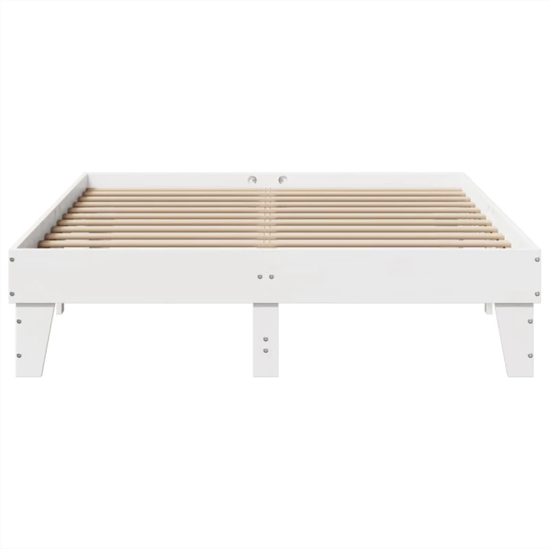 vidaXL Σκελετός Κρεβ. Χωρίς Στρώμα Λευκό 140x200 εκ Μασίφ Πεύκο