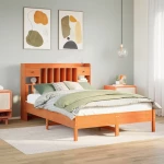 vidaXL Κρεβάτι Βιβλιοθήκη Χωρίς Στρώμα 150x200 εκ Μασίφ Ξύλο Πεύκου