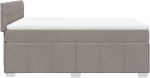 vidaXL Κρεβάτι Boxspring με Στρώμα Taupe 160x200 εκ. Υφασμάτινο
