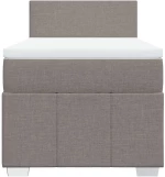 vidaXL Κρεβάτι Boxspring με Στρώμα Taupe 80x200 εκ. Υφασμάτινο