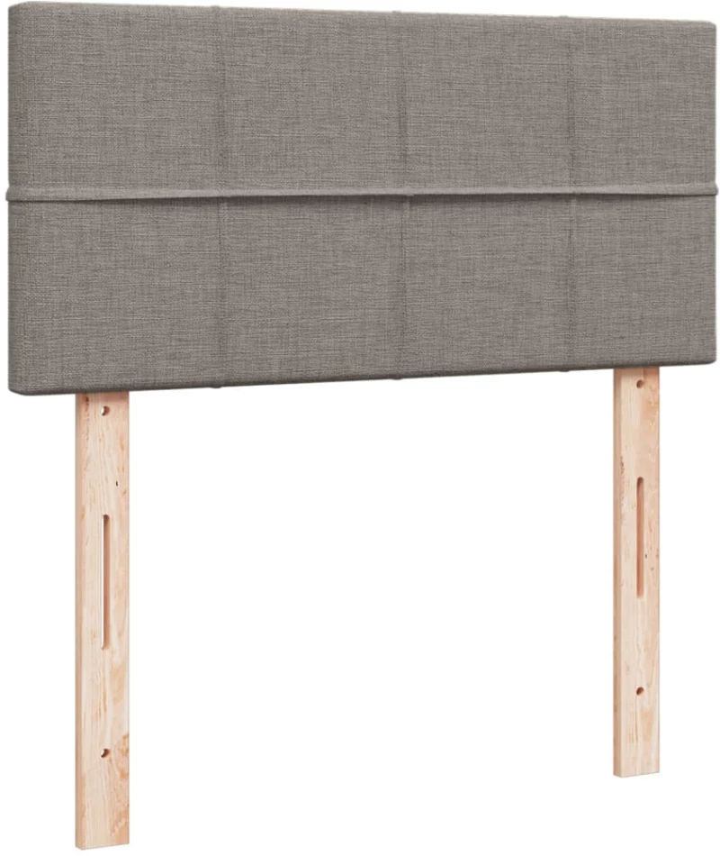 vidaXL Κρεβάτι Boxspring με Στρώμα Taupe 80x200 εκ. Υφασμάτινο
