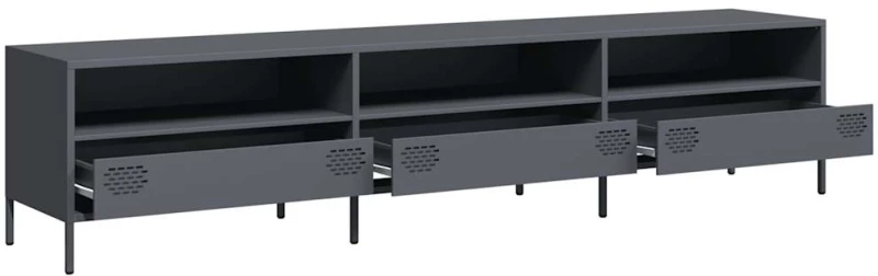 vidaXL Έπιπλο Τηλεόρασης Ανθρακί 202x39x43,5 εκ. Ατσάλι Ψυχρής Έλασης