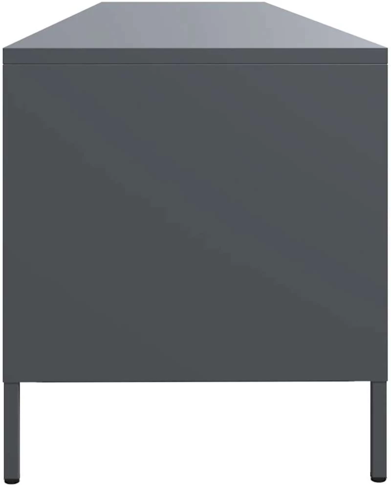 vidaXL Έπιπλο Τηλεόρασης Ανθρακί 202x39x43,5 εκ. Ατσάλι Ψυχρής Έλασης