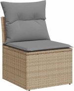 vidaXL Σαλόνι Κήπου Σετ 7 τεμ. Μπεζ Συνθετικό Ρατάν με Μαξιλάρια