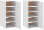 vidaXL Παπουτσοθήκες 2 τεμ. Λευκές 32 x 35 x 70 εκ. από Μοριοσανίδα