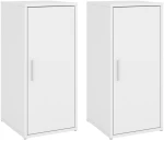 vidaXL Παπουτσοθήκες 2 τεμ. Λευκές 32 x 35 x 70 εκ. από Μοριοσανίδα