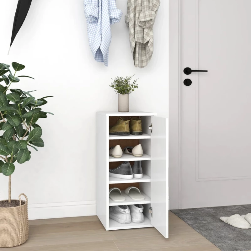 vidaXL Παπουτσοθήκες 2 τεμ. Λευκές 32 x 35 x 70 εκ. από Μοριοσανίδα