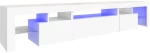 vidaXL Έπιπλο Τηλεόρασης με LED Λευκό 215x36,5x40 εκ.