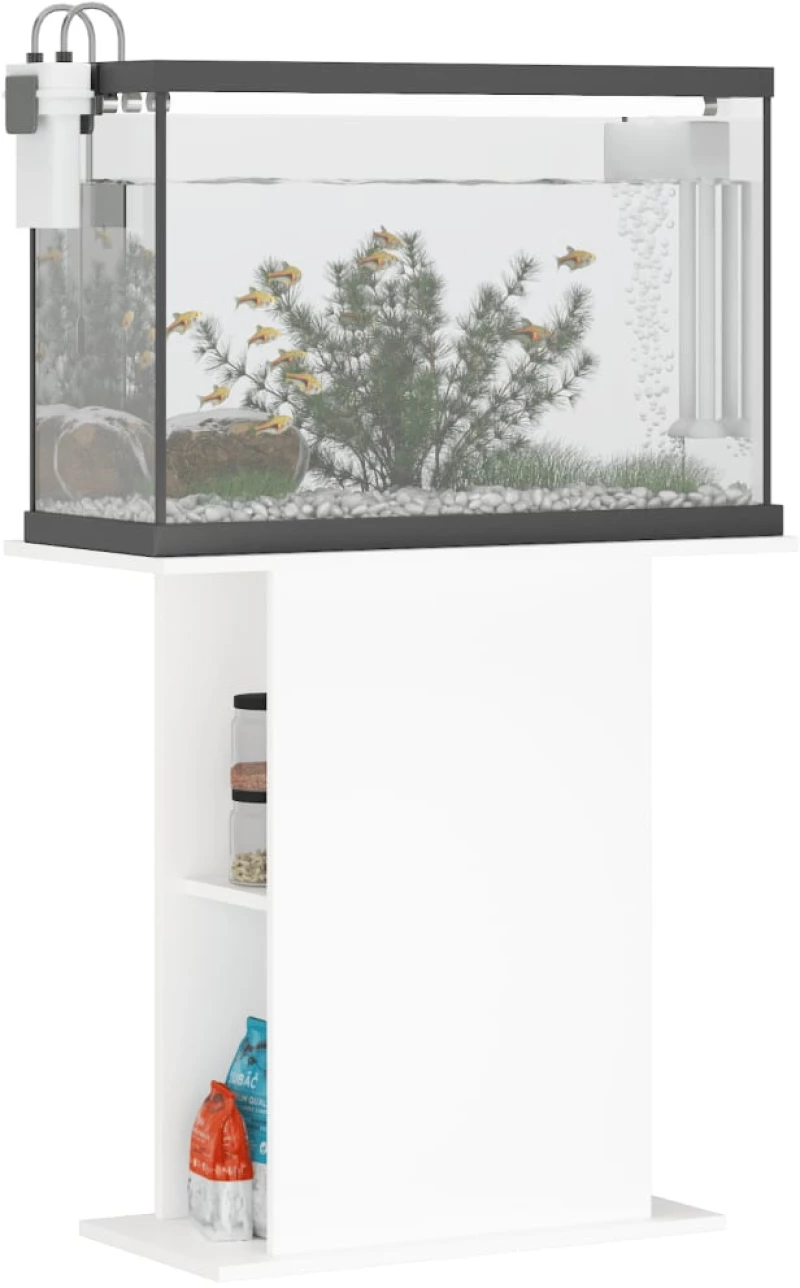 vidaXL Βάση Ενυδρείου Λευκή 75x36x72,5 εκ. από Επεξεργασμένο Ξύλο