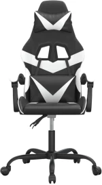 vidaXL Καρέκλα Gaming Περιστρεφόμενη Μαύρη/Λευκή από Συνθετικό Δέρμα