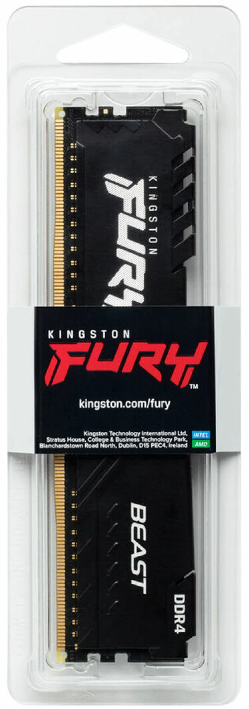 Μνήμη RAM Kingston Fury Beast CL17 8 GB DDR4 3600 MHz