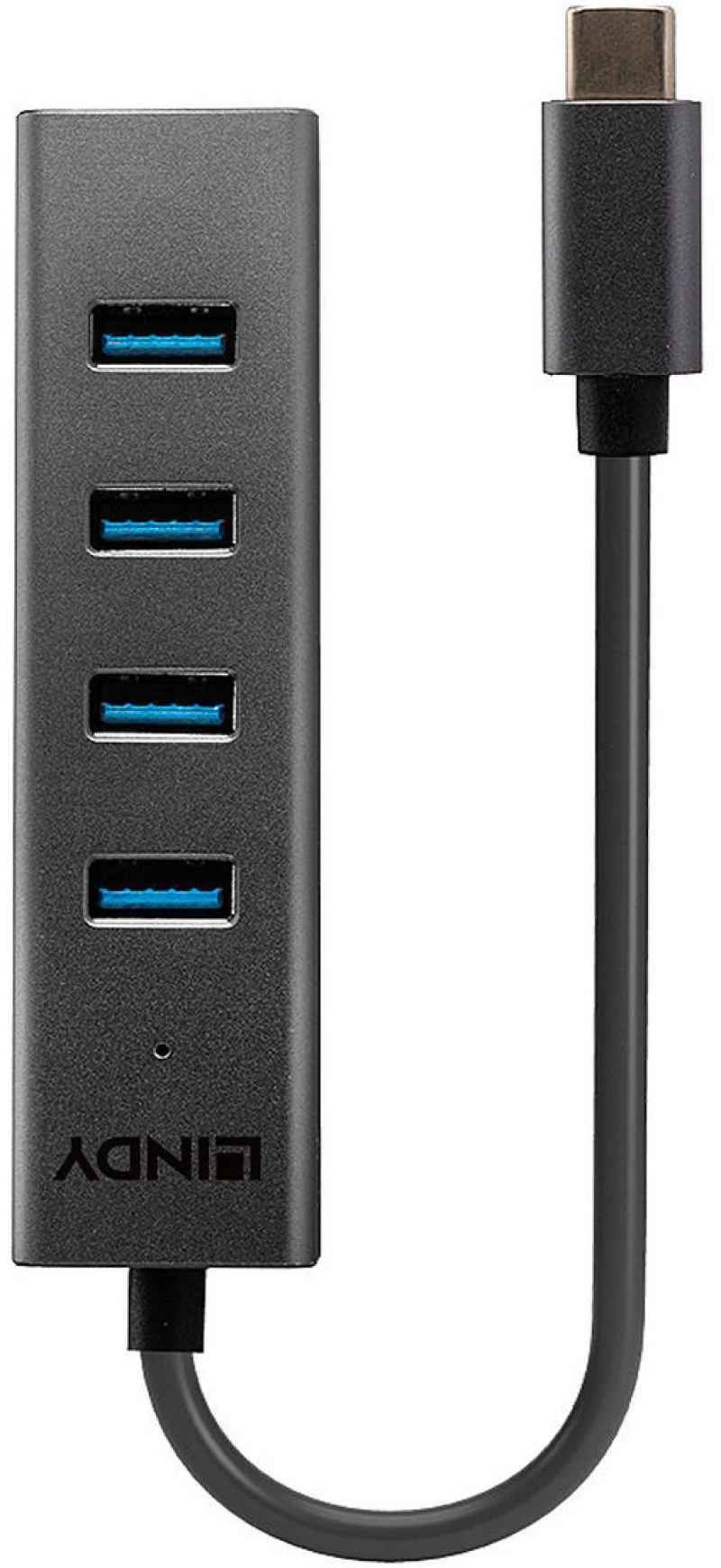 USB Hub LINDY 43325 Γκρι