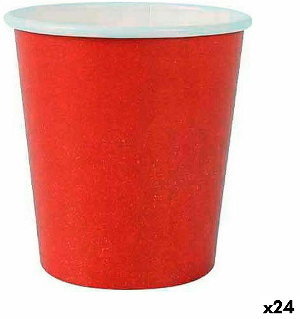 Σετ ποτηριών Algon Αναλώσιμα Χαρτόνι Κόκκινο 20 Τεμάχια 120 ml (24 Μονάδες)