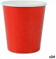 Σετ ποτηριών Algon Αναλώσιμα Χαρτόνι Κόκκινο 20 Τεμάχια 120 ml (24 Μονάδες)