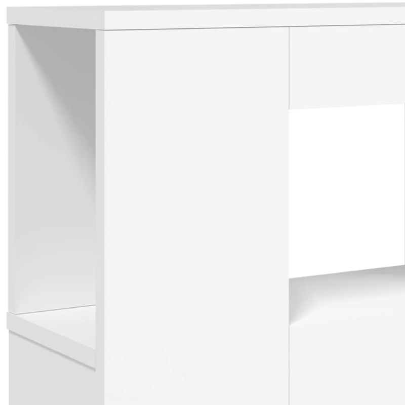 vidaXL Κεφαλάρι Κρεβατιού με LED Λευκό 200x18,5x103,5 εκ Επεξεργ. Ξύλο