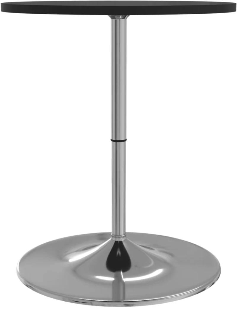 vidaXL Τραπέζι Μπαρ Μαύρο 60x60x90 εκ. Επ. Ξύλο / Επιχρωμιωμένο Ατσάλι