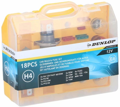 Σετ Aνταλλακτικών για Λαμπτήρες Aλογόνου Dunlop 18 Τεμάχια