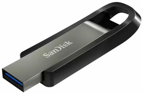 Στικάκι USB SanDisk Extreme Go Μαύρο Χάλυβας 128 GB