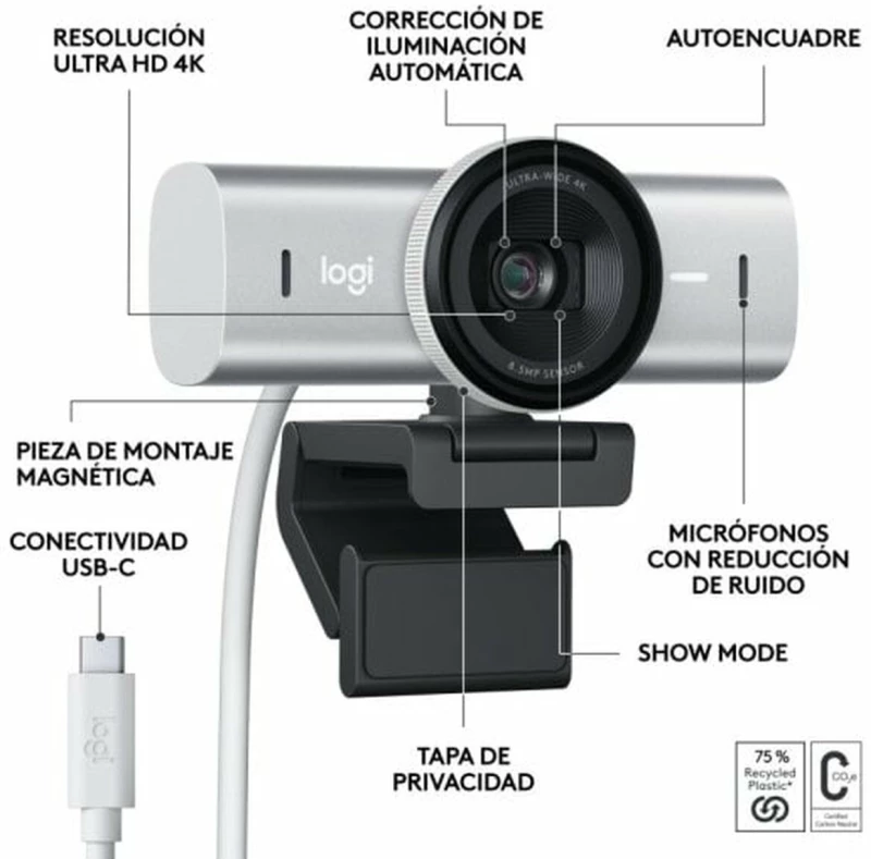 Webcam Logitech 4K Ultra HD