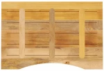 vidaXL Επιφάνεια Γραφείου Καμπύλη 100x60x2,5εκ Μασίφ Ακατ. Μάνγκο