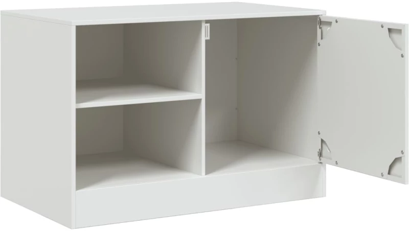 vidaXL Έπιπλα Τηλεόρασης 2 τεμ. Λευκό 67 x 39 x 44 εκ. από Χάλυβα