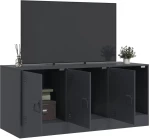 vidaXL Έπιπλο Τηλεόρασης Ανθρακί 99x39x44 εκ. από Χάλυβα