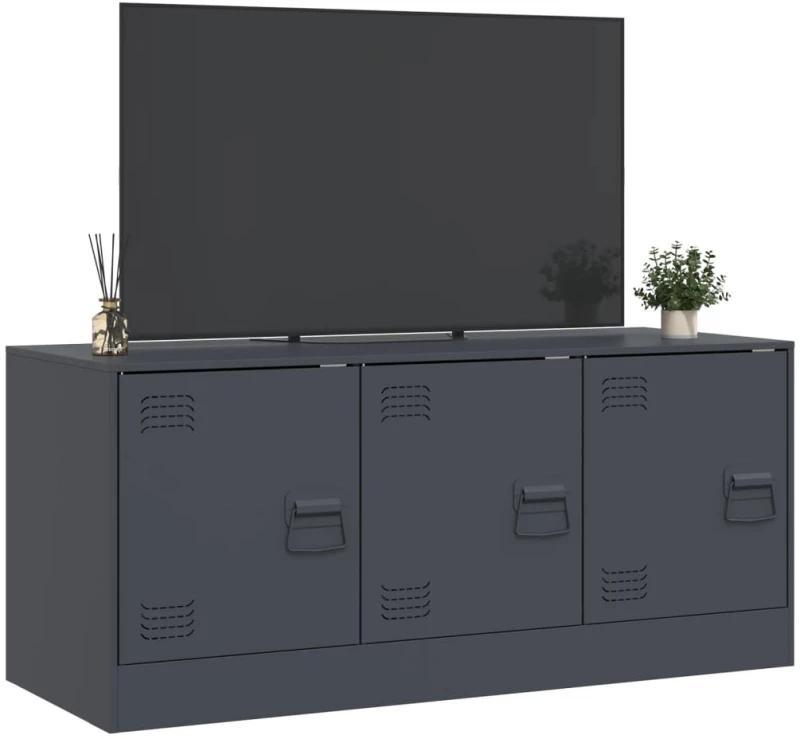 vidaXL Έπιπλο Τηλεόρασης Ανθρακί 99x39x44 εκ. από Χάλυβα