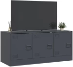 vidaXL Έπιπλο Τηλεόρασης Ανθρακί 99x39x44 εκ. από Χάλυβα