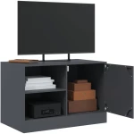 vidaXL Έπιπλα Τηλεόρασης 2 τεμ. Ανθρακί 67 x 39 x 44 εκ. από Χάλυβα