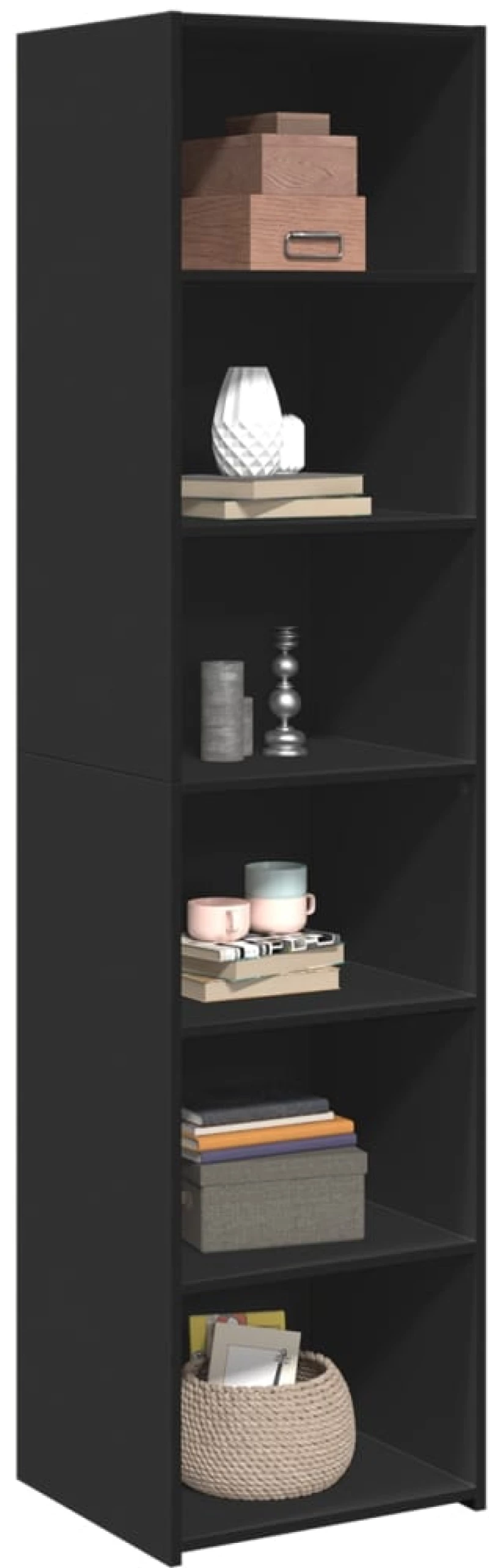 vidaXL Ντουλάπι Μαύρο 45x41x185 εκ. Επεξεργασμένο Ξύλο