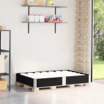 vidaXL Κολάρα Παλέτας Μαύρο 150x100 εκ. από Μασίφ Ξύλο Πεύκου