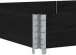 vidaXL Κολάρα Παλέτας Μαύρο 150x100 εκ. από Μασίφ Ξύλο Πεύκου