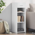 vidaXL Συρταριέρα Λευκή 30x42,5x93 εκ. από Επεξεργασμένο Ξύλο