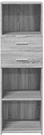 vidaXL Ντουλάπι Γκρι Sonoma 40x42,5x124 εκ. από Επεξεργασμένο Ξύλο