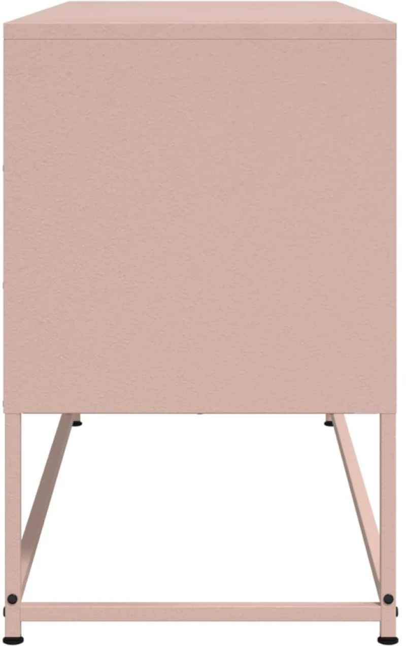 vidaXL Έπιπλο Τηλεόρασης Ροζ 100,5x39x60,5 εκ. από Ατσάλι