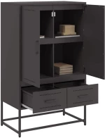 vidaXL Ντουλάπι Μαύρο 68x39x111,5 εκ. από Χάλυβα