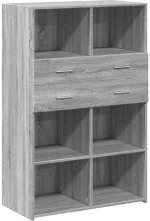 vidaXL Ντουλάπι Γκρι Sonoma 80x42,5x124 εκ. από Επεξεργασμένο Ξύλο