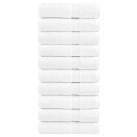 vidaXL Πετσέτες Μπάνιου Premium SOLUND 10 Τεμ Λευκές 100x150εκ 600gsm