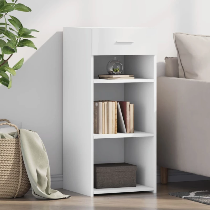 vidaXL Συρταριέρα Λευκή 40x42,5x93 εκ. από Επεξεργασμένο Ξύλο