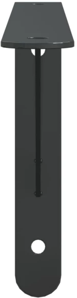 vidaXL Στηρίγματα Ραφιών 4 Τεμ. Ασημί 30x2,5x15,5 Ανοξείδωτο Μαύρο