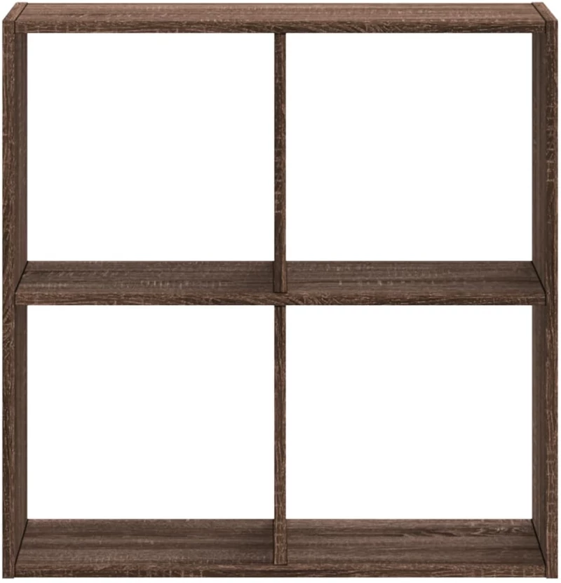 vidaXL Βιβλιοθήκη Καφέ Δρυς 68,5x32x68,5 εκ. από Επεξεργασμένο Ξύλο