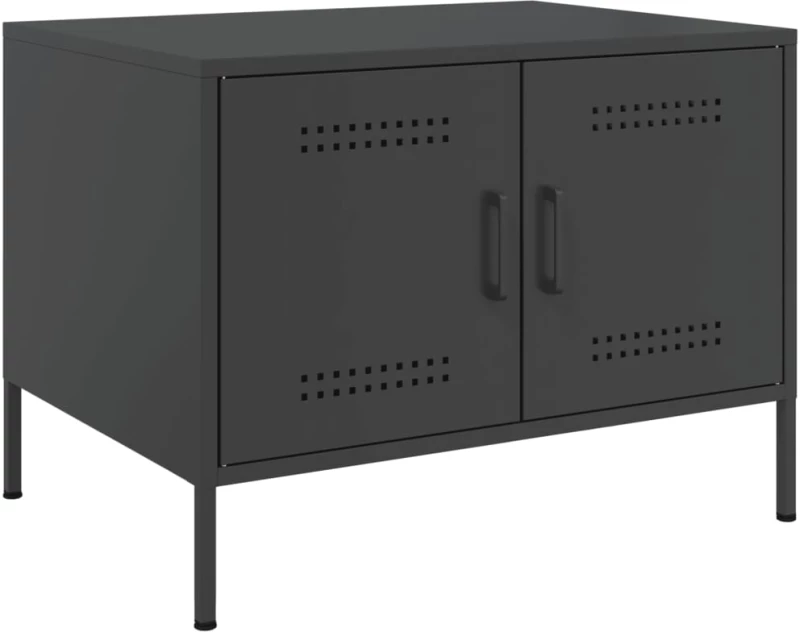 vidaXL Τραπεζάκι Σαλονιού Μαύρο 68x50x50,5 εκ. από Ατσάλι