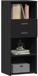 vidaXL Ντουλάπι Μαύρο 50x42,5x124 εκ. από Επεξεργασμένο Ξύλο