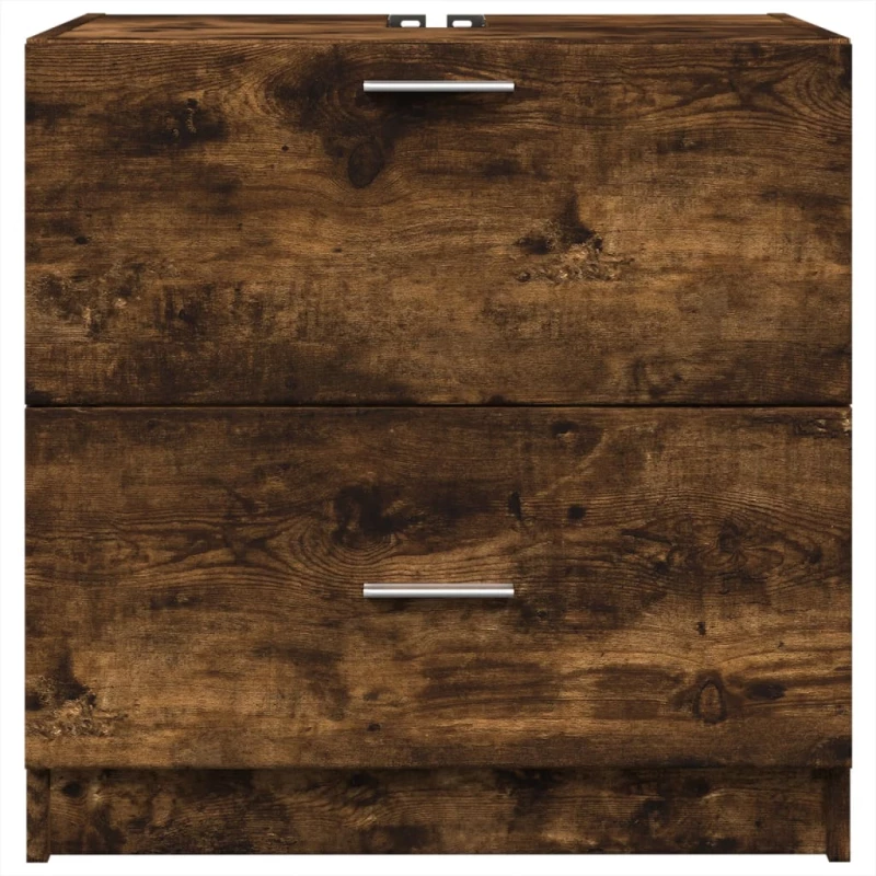 vidaXL Ντουλάπι Νιπτήρα Καπνιστή Δρυς 59x37x59 εκ. Επεξεργασμένο Ξύλο