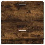 vidaXL Ντουλάπι Νιπτήρα Καπνιστή Δρυς 59x37x59 εκ. Επεξεργασμένο Ξύλο