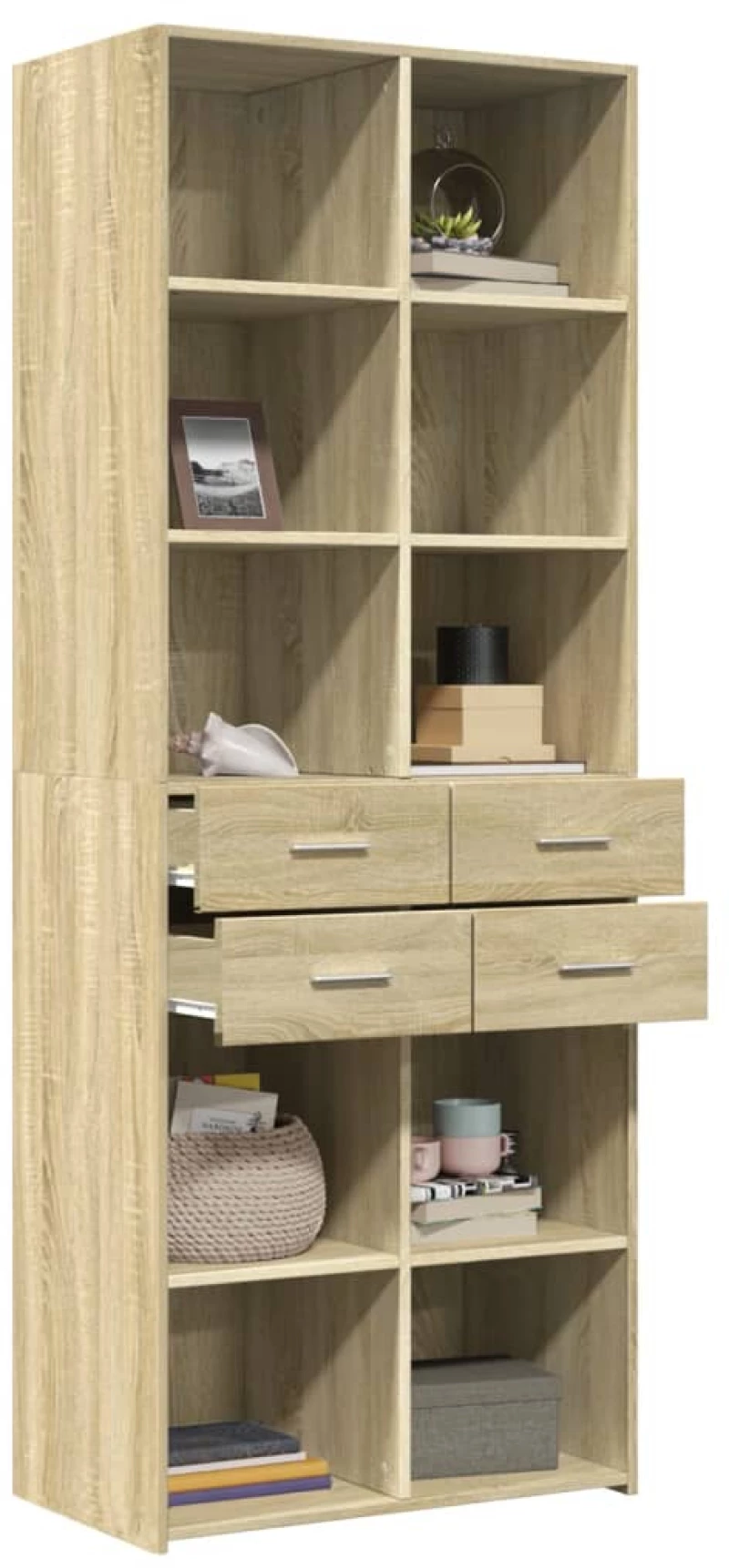 vidaXL Ντουλάπι Sonoma Δρυς 70x42,5x185 εκ. από Επεξεργασμένο Ξύλο